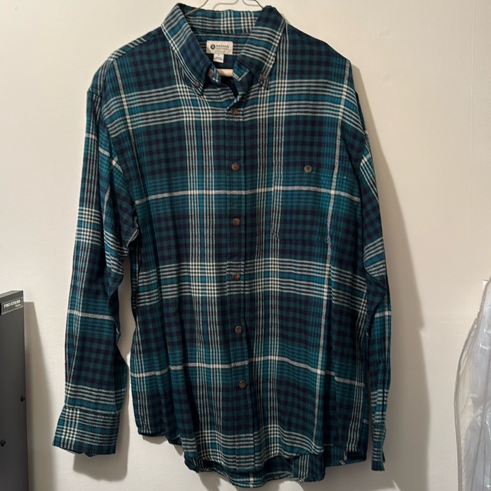 Men’s Haggar flannel Size L NWOT